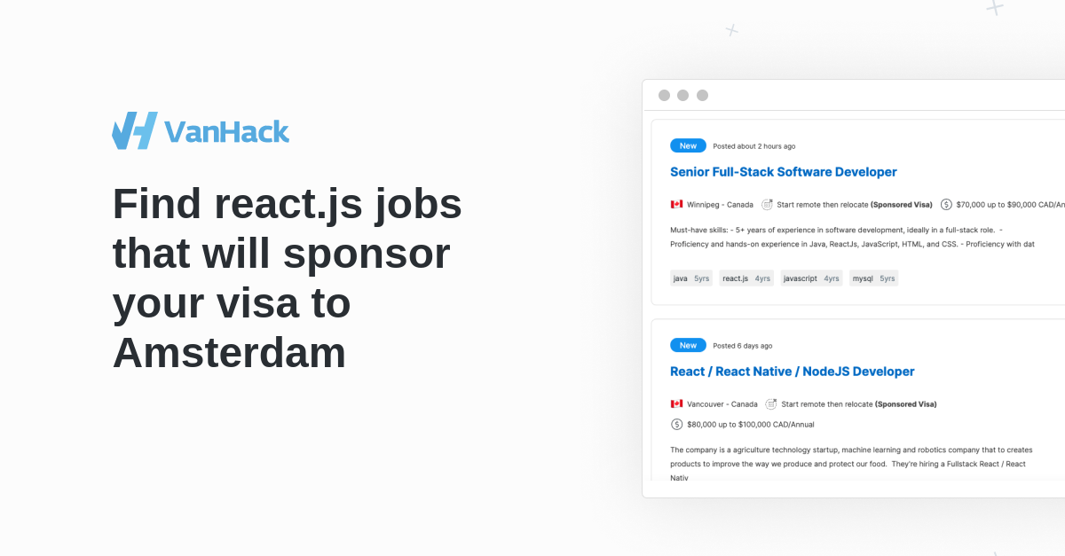 react-js-jobs-in-amsterdam-vanhack